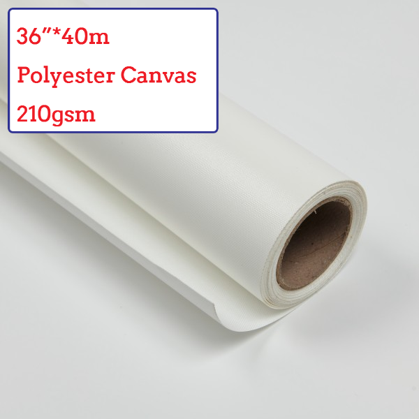36"*40m Eco-Solvent Glossy Polyester Canvas Roll - 210G