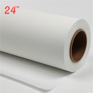 24" Water-Based Matte Polyester Cotton Canvas Roll - 390G