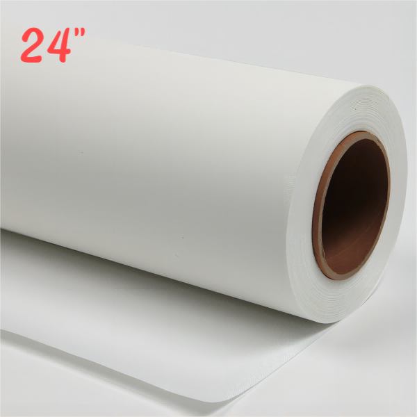 24" Water-Based Matte Polyester Cotton Canvas Roll - 390G
