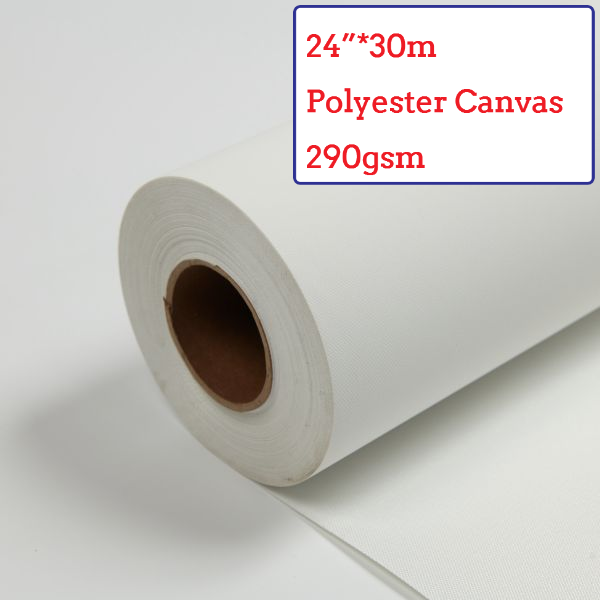 24"*30m Eco-Solvent Matte Polyester Canvas Roll - 290G