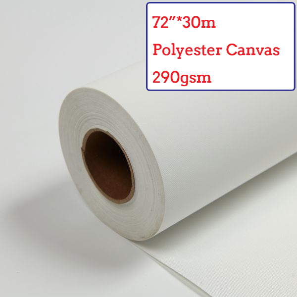 72"*30m Eco-Solvent Matte Polyester Canvas Roll - 290G