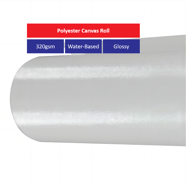 320G Water-Based Glossy Polyester Canvas Roll