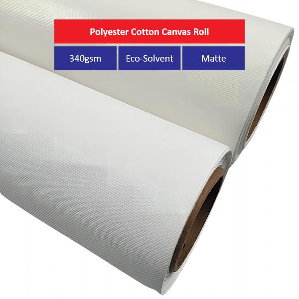 340G Eco-Solvent Matte Polyester Cotton Canvas Roll