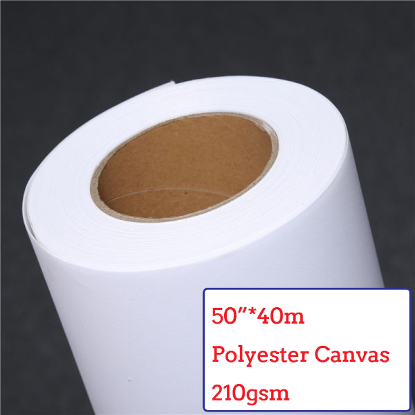 50"*40m Water-Based Matte Polyester Canvas Roll - 210G