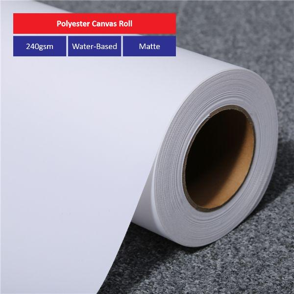 240G Water-Based Matte Polyester Canvas Roll