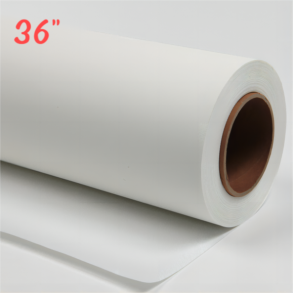 36" Water-Based Matte Polyester Cotton Canvas Roll - 390G