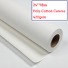24"*18m Water-Based Matte Polyester Cotton Canvas Roll - 420G