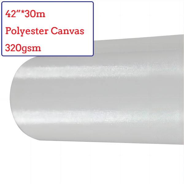 42"*30m Water-Based Glossy Polyester Canvas Roll - 320G