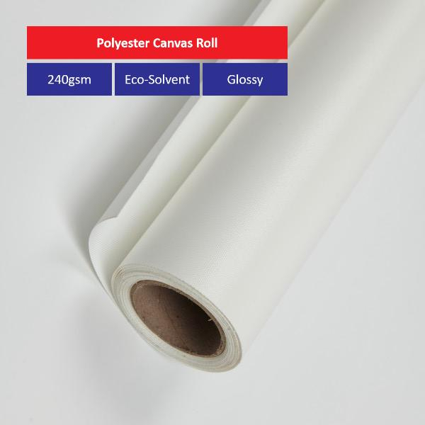 240G Eco-Solvent Glossy Polyester Canvas Roll
