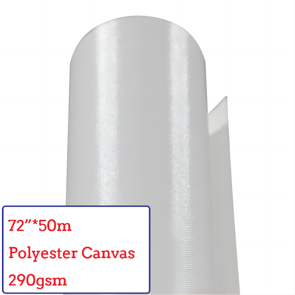 72"*50m Eco-Solvent Glossy Polyester Canvas Roll - 290G