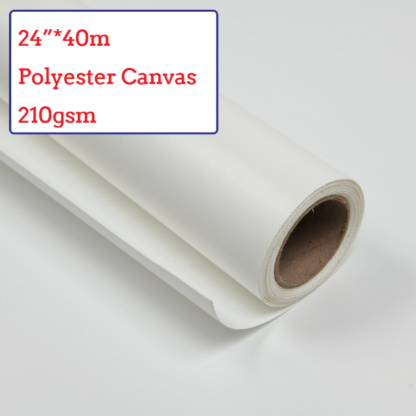 24"*40m Eco-Solvent Glossy Polyester Canvas Roll - 210G