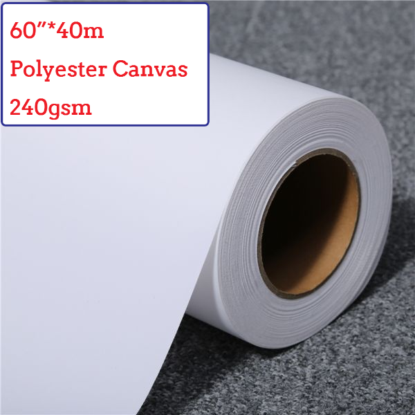60"*40m Water-Based Matte Polyester Canvas Roll - 240G