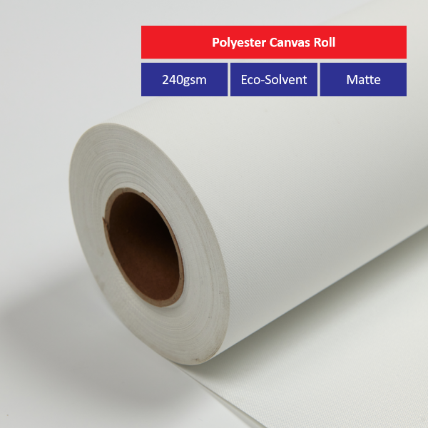 240G Eco-Solvent Matte Polyester Canvas Roll